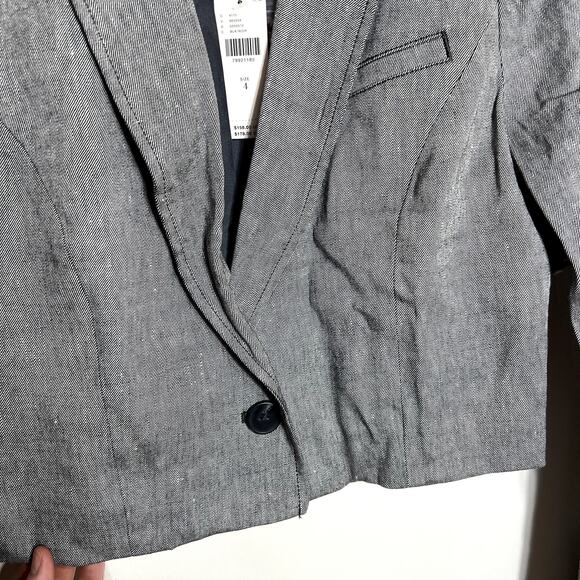 NWT Anthropologie Gray Cropped Blazer - Picture 3 of 6